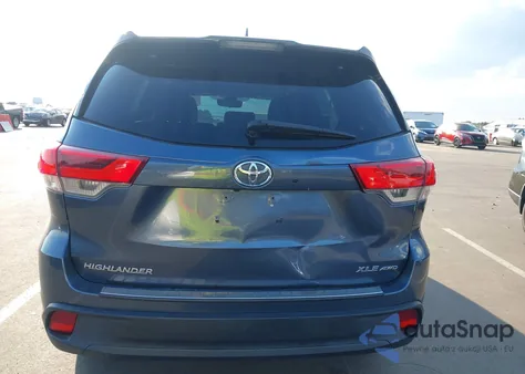 2018 Toyota Highlander Xle z USA, uszkodzony, nr VIN 5TDJZRFH1JS908922